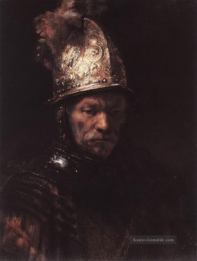 Porträt eines Mannes mit einem goldenen Helm Rembrandt Ölgemälde
